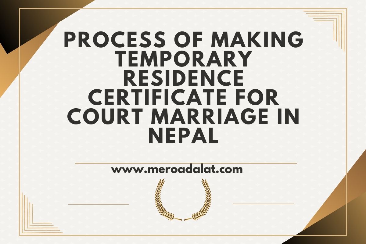 Temporary Residence Certificate in Nepal