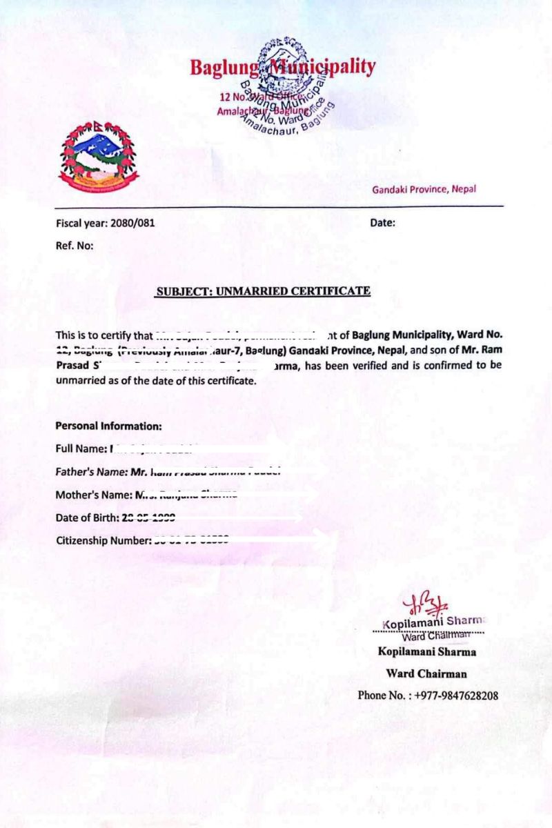 Documents for Court Marriage
