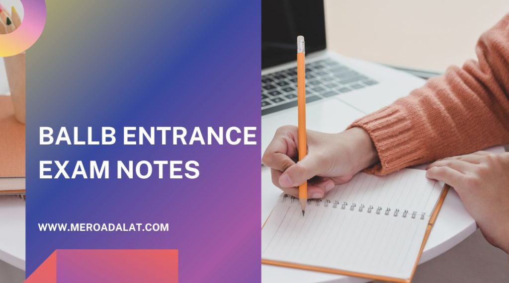 BALLB Entrance Exam Notes